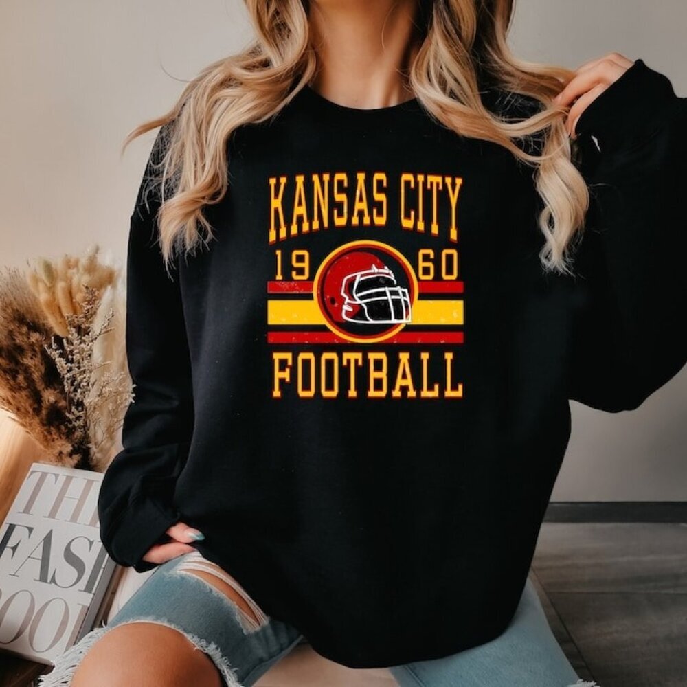 Kansas City Chiefs Red Sweatshirt Retro NFL Football Crewneck Fan Gift 79